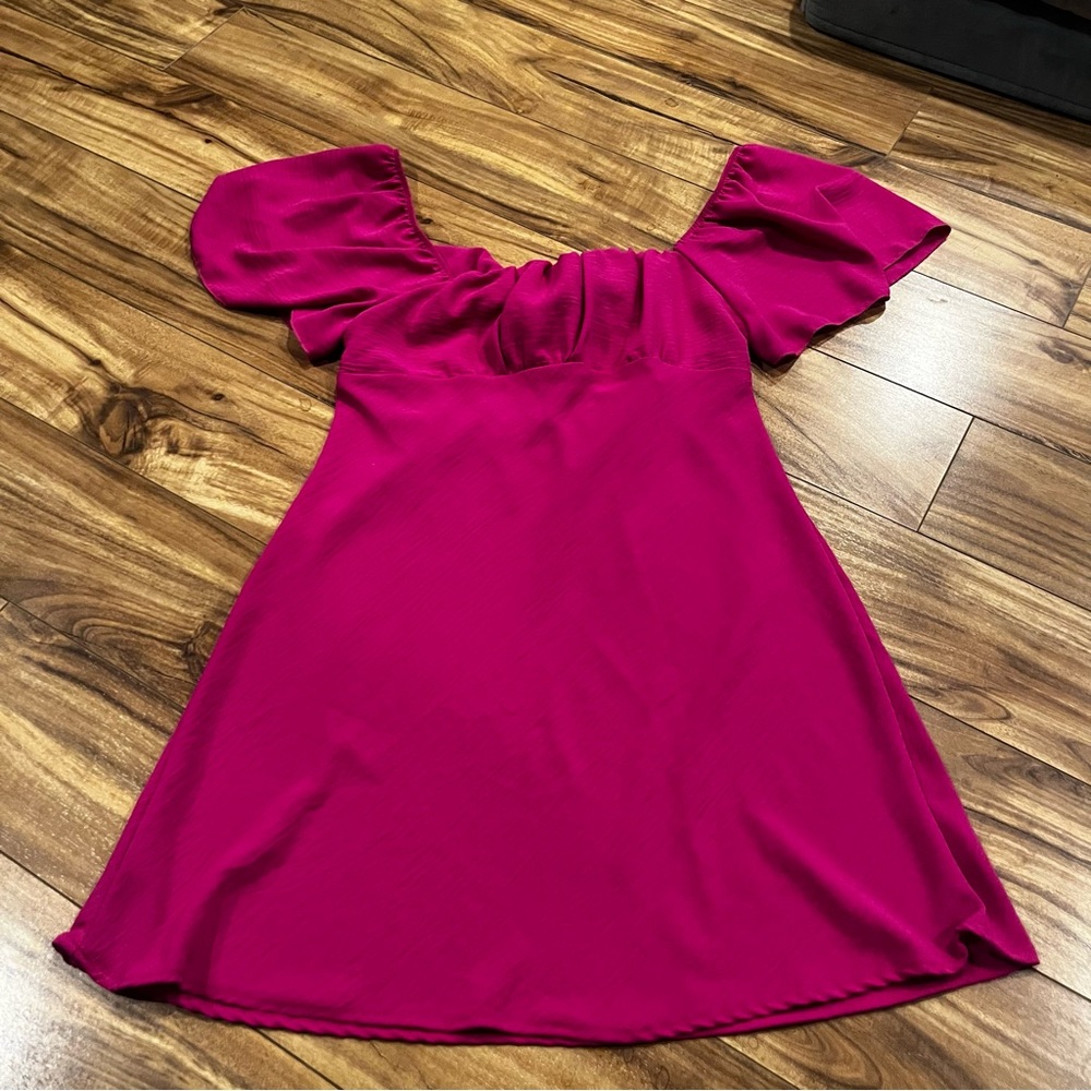 Fuchsia Dress with tie back